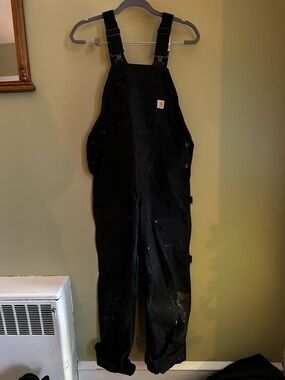 Carhartt bib overalls woman’s paint splattered s (6/8)